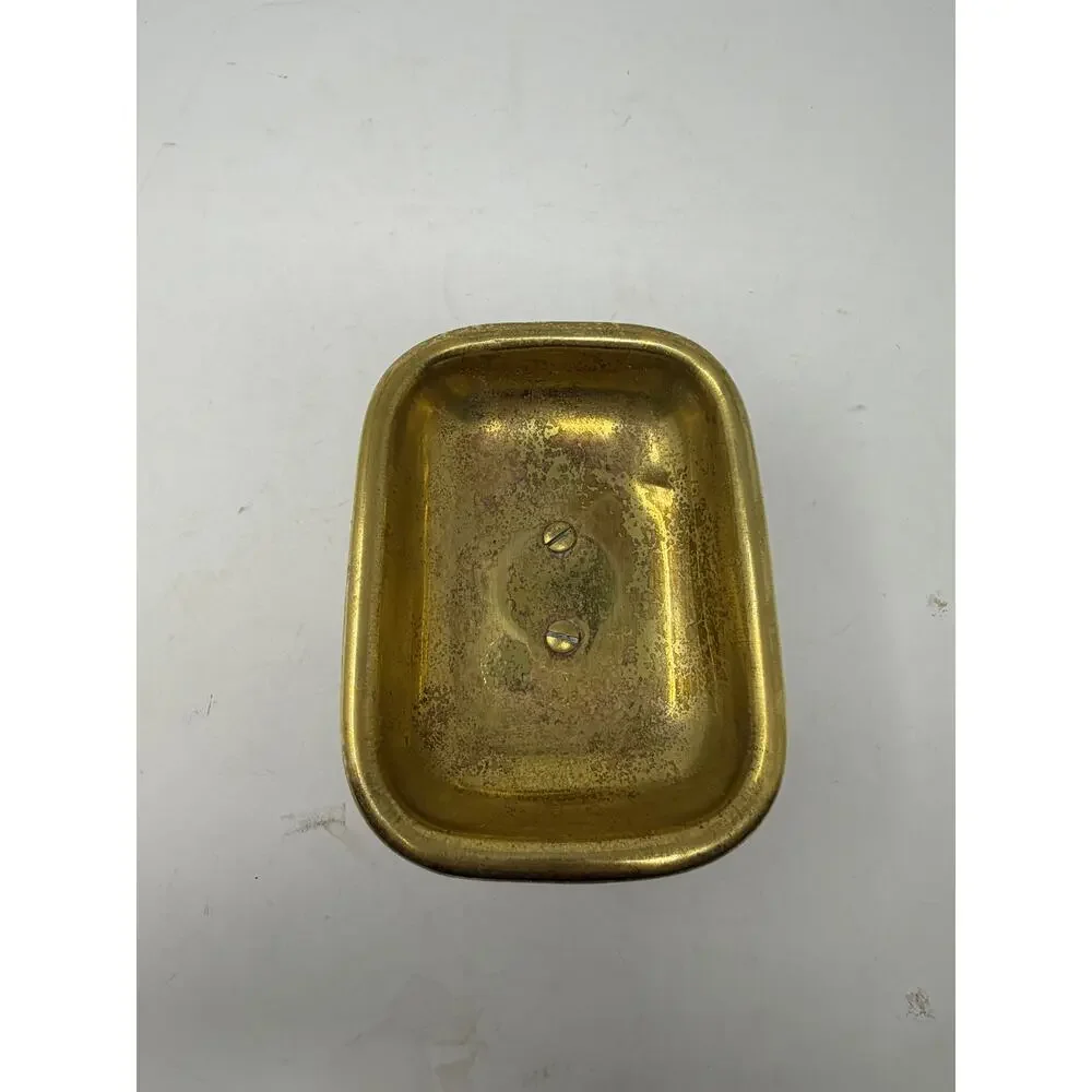 Vintage brass pedestal soap dish